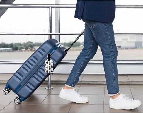 Zoczos Clothed Dachshunds PU Leather Suitcase ID Tag Dog Footprints Colorful Clothes Cute Pet Luggage Baggage Tags ID Label for Suitcases Backpack Schoolbag Handbag, 1 Pack in Saudi Arabia
