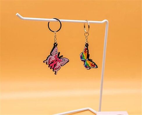 pologmase Pink Ribbon Butterfly Keychain Breast Cancer Awareness Hope keychain Bag Car Key Chain Ring Holder Bag Accessories Car Pendant Gift for Women and Girls in Kuwait