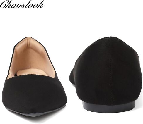 Womens Pointed Toe Black Ballet Flats Comfortable Casual Dress Flats for Women Elegant Memory Foam Flats Shoes with Party Wedding in Saudi Arabia