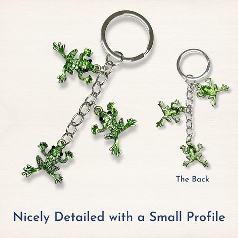 سلسلة مفاتيح Evenchae Leaping Frogs مع حقيبة هدايا - بطول 11.43 سم in Kuwait