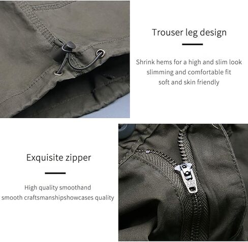 شورت كابري كارجو للرجال، شورت عسكري تكتيكي للمشي لمسافات طويلة، مقاس مريح تحت الركبة، 3/4 شورت كارجو مع جيوب متعددة in Kuwait