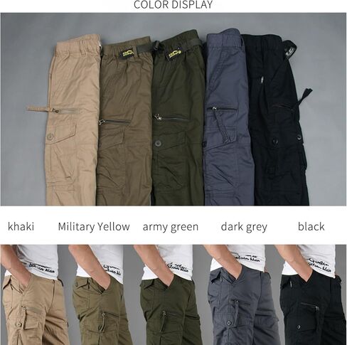 شورت كابري كارجو للرجال، شورت عسكري تكتيكي للمشي لمسافات طويلة، مقاس مريح تحت الركبة، 3/4 شورت كارجو مع جيوب متعددة in Kuwait