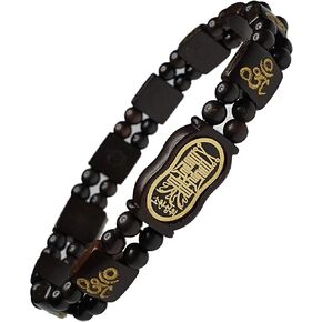 سوار بوذي - رمز البوذية مصنوع من شجرة العناب والسحر (كل شيء يسير على ما يرام، تحقيق الأمنيات، الثروة المالية، الصحة الجيدة) للرجال والنساء خرز 10 مم in Kuwait