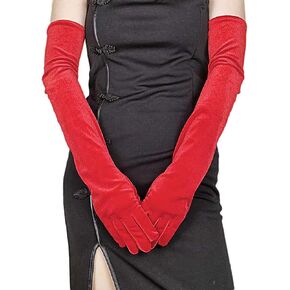 Super Long Opera Velvet Party Gloves 1920s Elbow Flapper Evening Banquet Gloves in Saudi Arabia