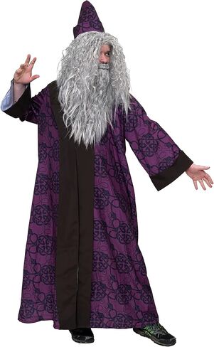 ComfyCamper Wizard Costume Adult Men - Robe and Beard Included - Coat Hat Mens Renaissance Medieval Cosplay Halloween in Saudi Arabia