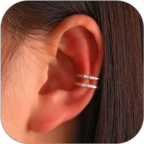 Ear Cuff Earrings for Women Rhinestone Ear Cuff Non Piercing Earrings Wedding Prom Cuff Earrings Jewelry Gifts for Girls in Saudi Arabia