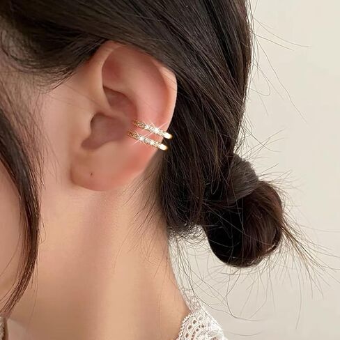 Ear Cuff Earrings for Women Rhinestone Ear Cuff Non Piercing Earrings Wedding Prom Cuff Earrings Jewelry Gifts for Girls in Saudi Arabia