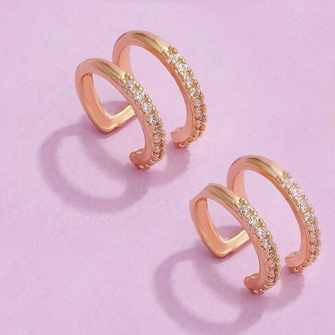 Ear Cuff Earrings for Women Rhinestone Ear Cuff Non Piercing Earrings Wedding Prom Cuff Earrings Jewelry Gifts for Girls in Saudi Arabia