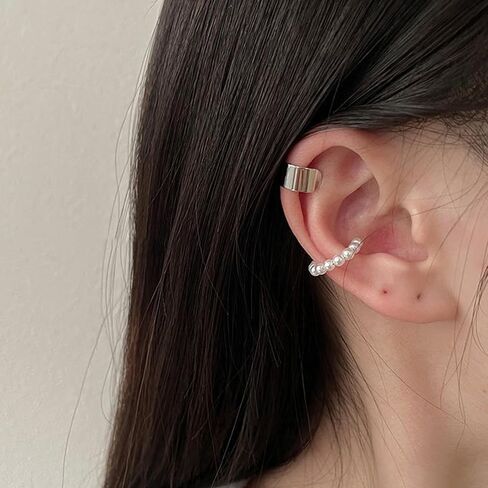 Pearl Ear Cuff Earrings Gold Ear Cuffs Cartilage Cuff Earring Non Pierced in Saudi Arabia