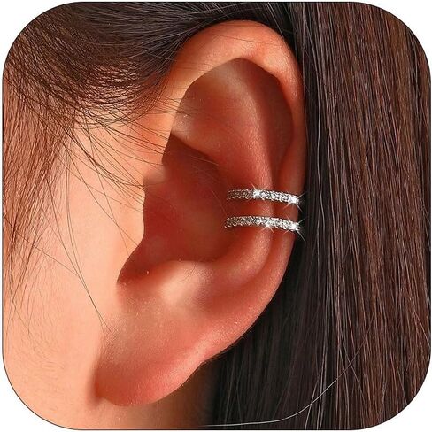 Ear Cuff Earrings for Women Rhinestone Ear Cuff Non Piercing Earrings Wedding Prom Cuff Earrings Jewelry Gifts for Girls in Saudi Arabia