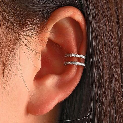 Ear Cuff Earrings for Women Rhinestone Ear Cuff Non Piercing Earrings Wedding Prom Cuff Earrings Jewelry Gifts for Girls in Saudi Arabia