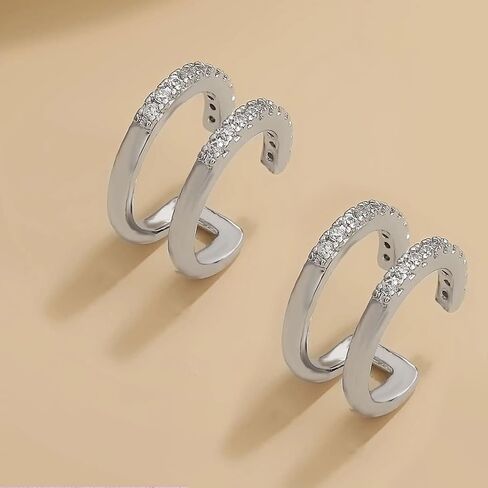 Ear Cuff Earrings for Women Rhinestone Ear Cuff Non Piercing Earrings Wedding Prom Cuff Earrings Jewelry Gifts for Girls in Saudi Arabia