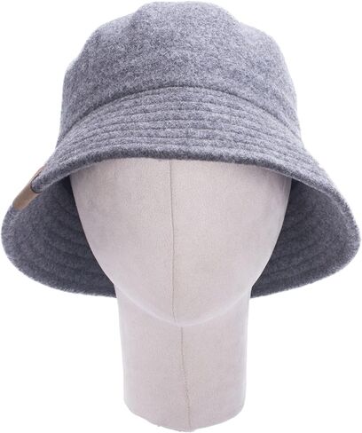 قبعة نسائية من Lawliet بتصميم Cloche كاجوال كلاسيكي من مزيج الصوف القابل للسحق A622 in Saudi Arabia