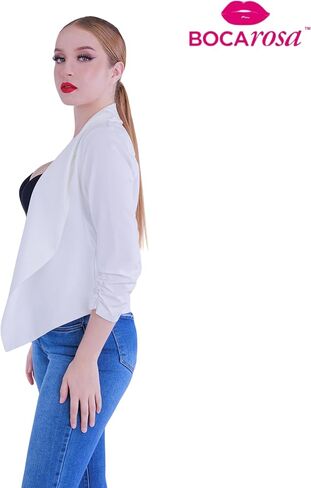Boca Rosa Blazer Long Sleeve Women Casual Business Open Front Long Sleeve Work Office Blazer Jacket Fashion Ladies Trendy in Saudi Arabia