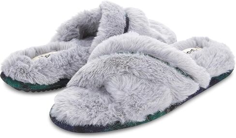 Floopi House Slippers for Women, Cross Band Fuzzy Womens Slippers Cozy Memory Foam with Indoor & Outdoor Anti Skid Sole in Kuwait