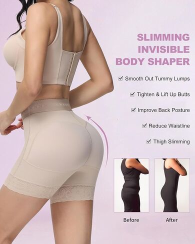 SHAPSHE Shapewear Shorts Tummy Control For Women Shaping Body Shaper Underwear Seamless Shorts Under Dresses Shapewear Panties Shapewear For A Dress Tummy Control Shapewear Butt Lift Beige in Saudi Arabia