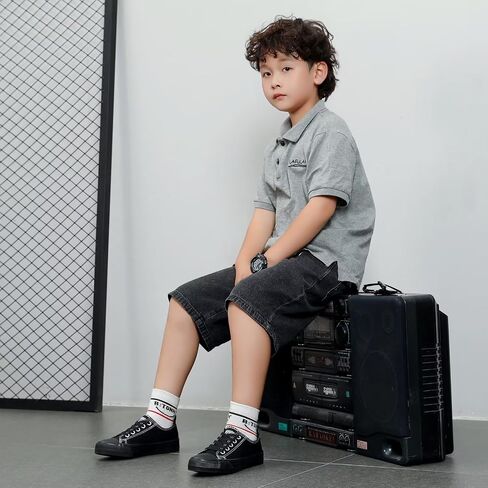 Toddler Little Kid Sneakers Boys Girls Canvas Shoes Classic Cotton Expandable No Tie Laces Slip On Sneakers in Saudi Arabia