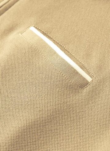 JMIERR Mens Knit Polo Shirts Quarter Zip Shirts Casual Stripe Classic Lightweight Short Sleeve Golf T Shirt in Kuwait