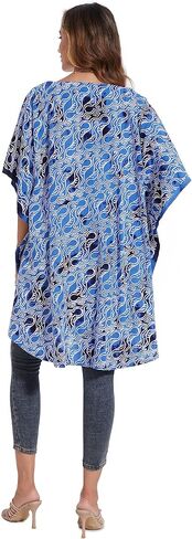 Beautybatik Women BOHO HIPPIE Batik Caftan Kaftan Plus Size Short Sleeve Tunic Blouse Top XL to 4X in Kuwait