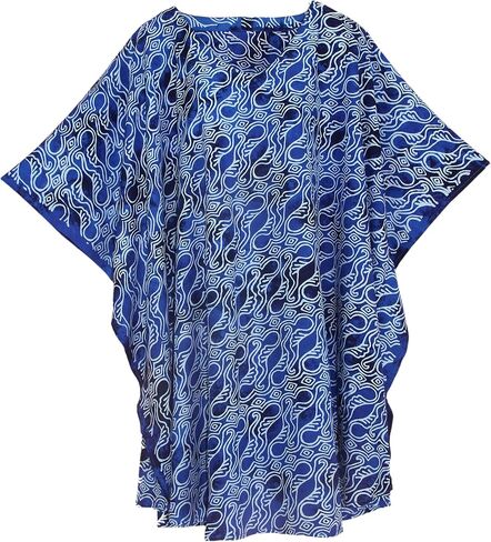 Beautybatik Women BOHO HIPPIE Batik Caftan Kaftan Plus Size Short Sleeve Tunic Blouse Top XL to 4X in Kuwait
