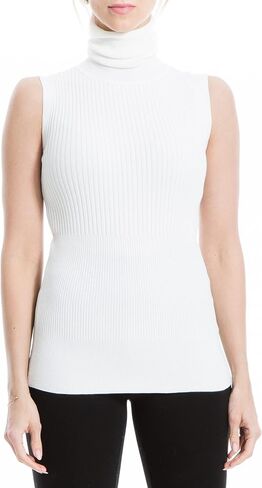 Max Studio Women's Sleeveless Ribbed Turtle Neck Sweater in Saudi Arabia