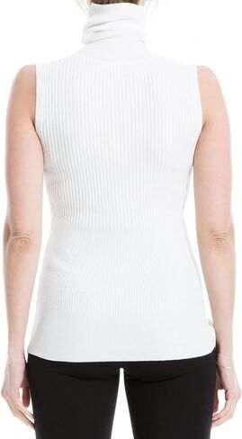 Max Studio Women's Sleeveless Ribbed Turtle Neck Sweater in Saudi Arabia