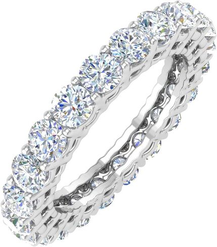 FINEROCK Valentines Day Gift for her 2.2 Carat Prong Set Diamond Eternity ring in 10K Solid Gold in Saudi Arabia