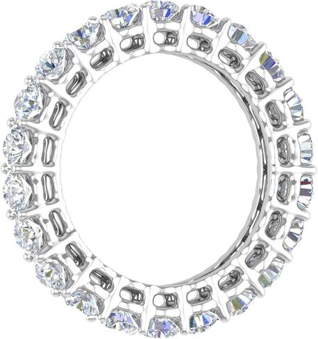 FINEROCK Valentines Day Gift for her 2.2 Carat Prong Set Diamond Eternity ring in 10K Solid Gold in Saudi Arabia