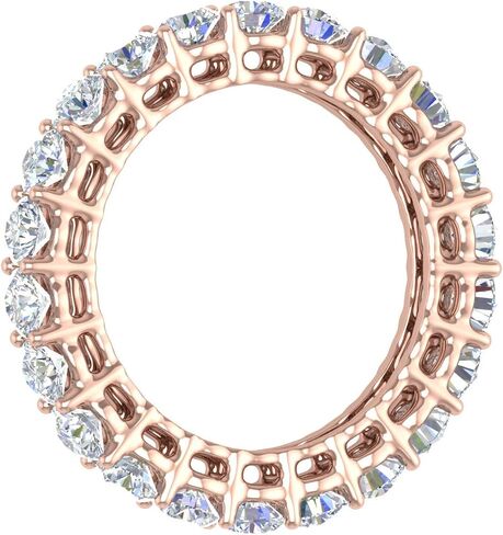 FINEROCK Valentines Day Gift for her 2.2 Carat Prong Set Diamond Eternity ring in 10K Solid Gold in Saudi Arabia