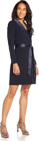 Adrianna Papell Women's Knit Crepe Tuxedo A-line Dress in Kuwait