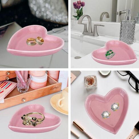 صينية مجوهرات من Lelucermaire، حامل حلقي من السيراميك، طبق حلية مزخرف، هدايا لصديق للنساء (القمر الأسود) in Kuwait