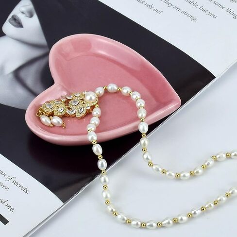 صينية مجوهرات من Lelucermaire، حامل حلقي من السيراميك، طبق حلية مزخرف، هدايا لصديق للنساء (القمر الأسود) in Kuwait