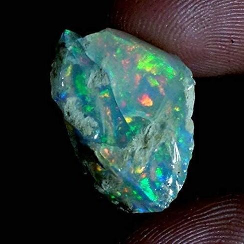 09.50Cts 100% A+ Natural Ethiopian Welo Opal Rough Stone, Raw Crystal,October Birthstone, Jewelry Making Gemstone, Ultra Fire Striking Opal, Opal Rock, Handpicked Stone, Size-11X15X11MM in Saudi Arabia