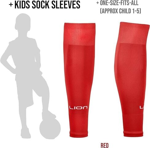 Youth Soccer Sock Sleeves to Accompany Grip Socks - Fits Over Shin Guards - Multiple Colors to Match Your Team Uniform in Kuwait