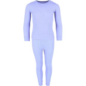 Rene Rofe Girl's Waffle Thermal Long Underwear 2-Piece Set