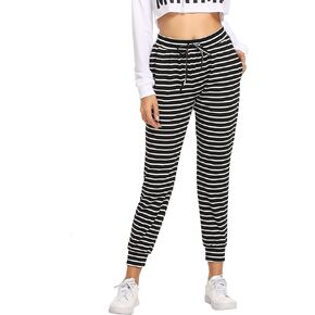 SweatyRocks Women's Elastic Waist Sweatpants Graphic Yoga Workout Jogger Pants