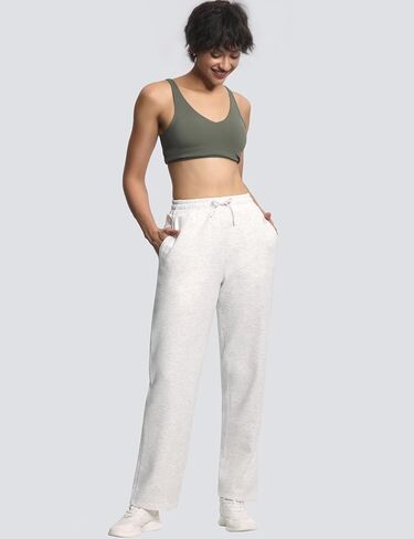 THE GYM PEOPLE Women's Straight Leg Sweatpants Elastic Waist Athletic Lounge Pants with Pockets Drawstring in Saudi Arabia