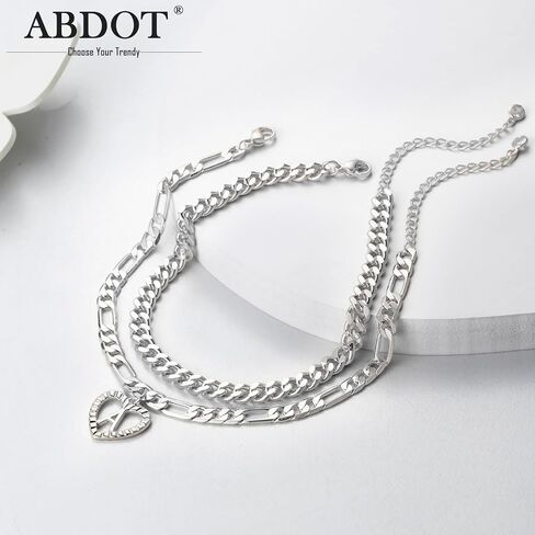 abdot لذيذ الذهب أساور الكاحل للنساء 14k الذهب مطلي القلب الخلخال الأولي للنساء في سن المراهقة الفتيات تكويم الكوبية فيجارو سلاسل الخلخال المرأة الخلخال للنساء للماء in Kuwait