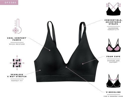 Bali Women's Wireless, Comfort Revolution Modern Seamless, Flex-to-fit Wirefree Bra in Kuwait