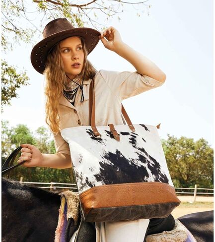 Myra Bag Rock-Strewn Canvas & Hairon Bag S-3331 in Kuwait