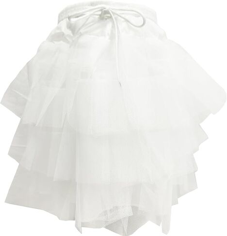 ZUYPSK Little Big Girls 3 Layers Hoopless Petticoat Slip Crinoline Underskirt Mesh Tutu Flower Girl Dance Skirt in Saudi Arabia