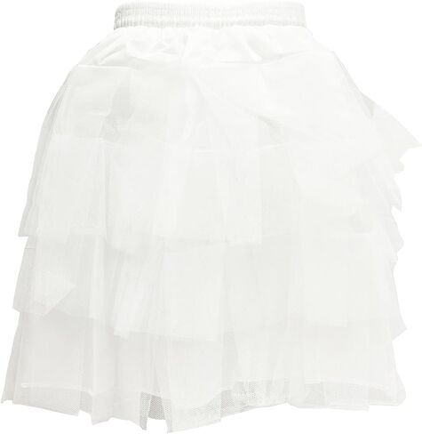 ZUYPSK Little Big Girls 3 Layers Hoopless Petticoat Slip Crinoline Underskirt Mesh Tutu Flower Girl Dance Skirt in Saudi Arabia