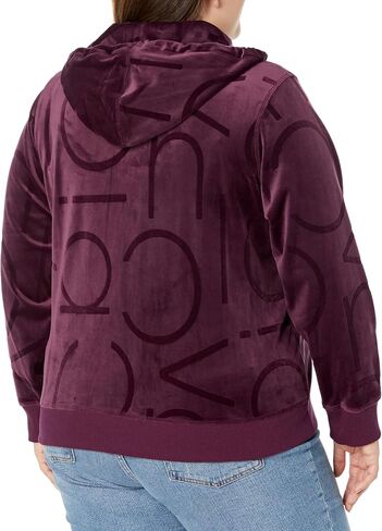 Calvin Klein Women's Plus Size Embossed Logo Knit Jacket in Saudi Arabia