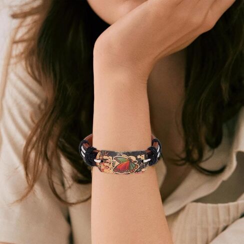 Dmaiy Leather Butterfly Bracelets Vintage Woven Bracelet Handmade Wrap Bracelets Jewelry for Women and Men in Saudi Arabia