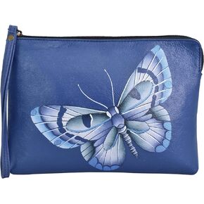 Anna by Anuschka Women's Hand Painted Genuine Leather Wristlet Clutch in Kuwait