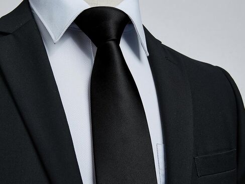 Enlision Ties for Men Solid Color 3.35" Formal Business Necktie Classic Satin Mens Wedding Party Ties with Gift Box in Kuwait