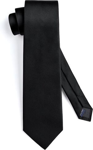 Enlision Ties for Men Solid Color 3.35" Formal Business Necktie Classic Satin Mens Wedding Party Ties with Gift Box in Kuwait