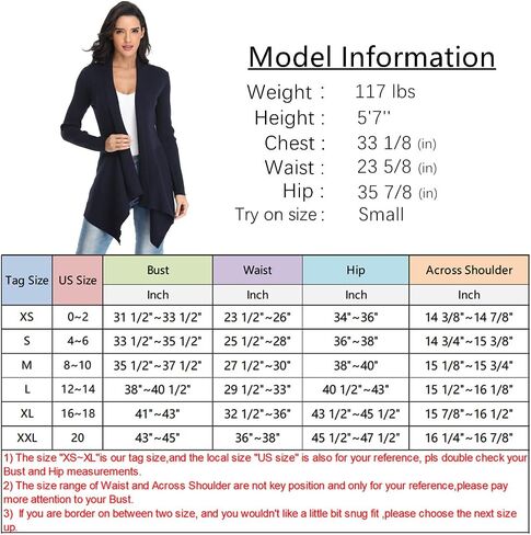 Dilgul Women Open Front Ribbed Drape Long Sleeve Cascading Cardigan Sweater in Kuwait