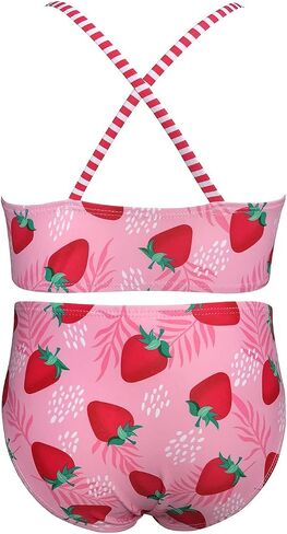 SHEKINI Girls' Bikini Sets U Neck Floral Printing Bow-Knot Two Piece Bathing Swimsuits for Girls 6-12 Years. in Saudi Arabia