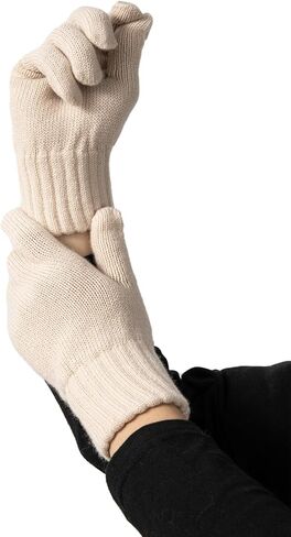 Embouro 100% Cashmere Gloves for Women, Jersey Knit Ultra Soft Women's Pure Cashmere Gloves for Winter in Kuwait